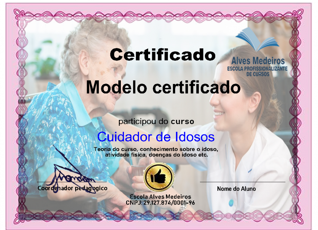 Curso Online com certificado Cuidador De Idosos - Venes