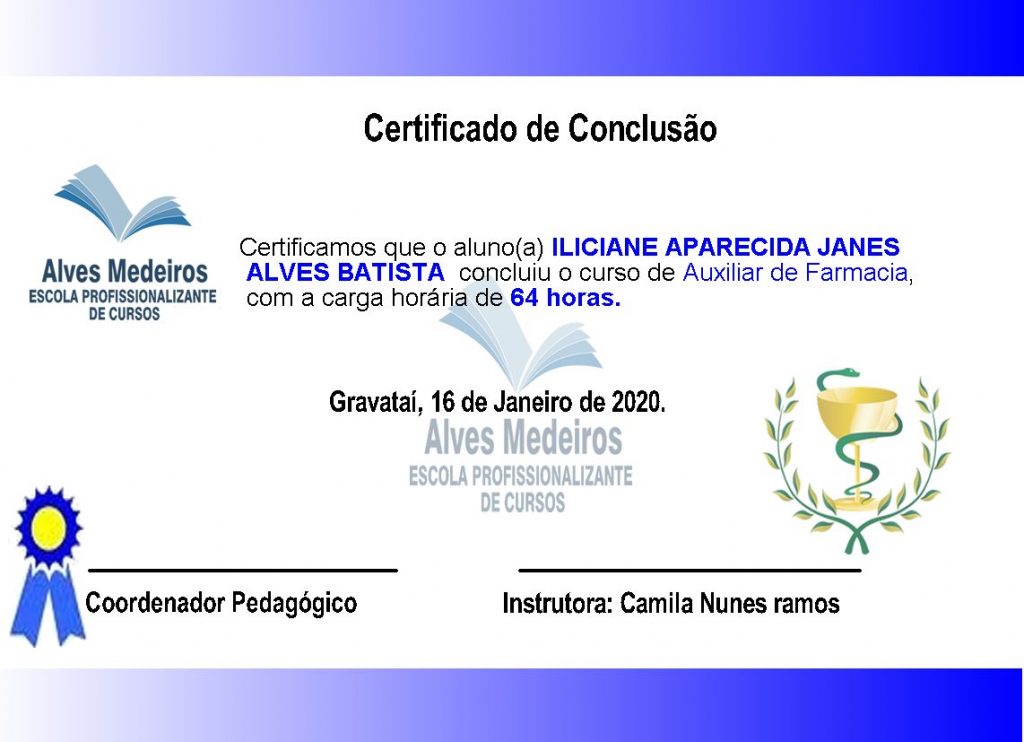 Curso Atendente e Balconista de Farmácia Gratuito - Certificado Válido em  Todo Brasil